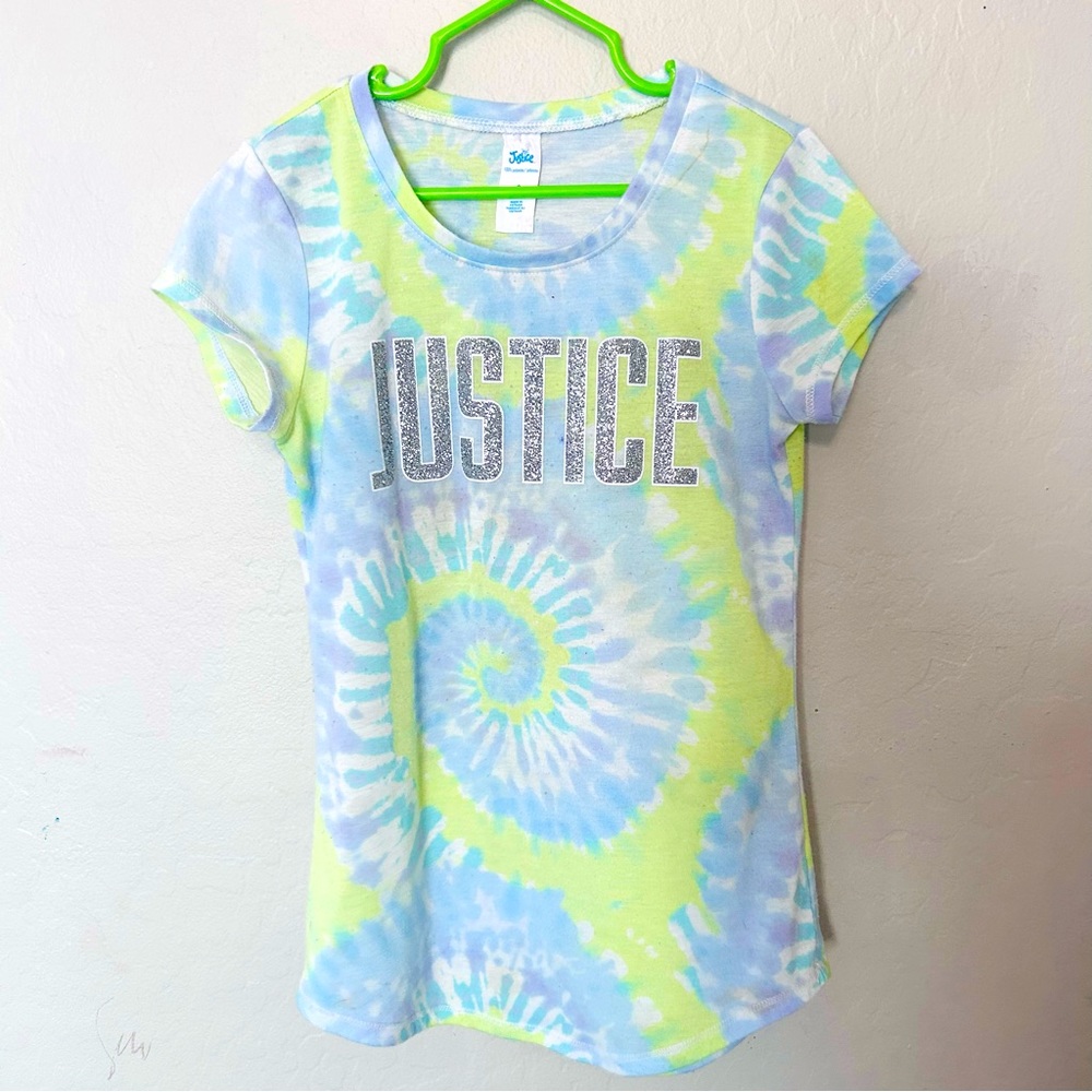 Justice Girls Short Sleeve Tee Tie Dye Size 8